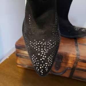 Reba Suede Boot Black on Black